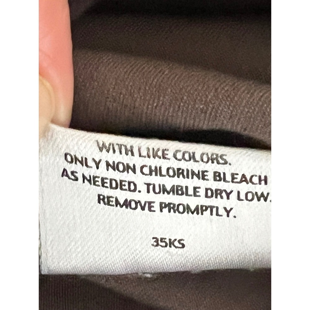 Eileen Fisher Taupe Brown Cropped Twill Pants Womens M Mid Rise Straight Leg - Picture 9 of 15